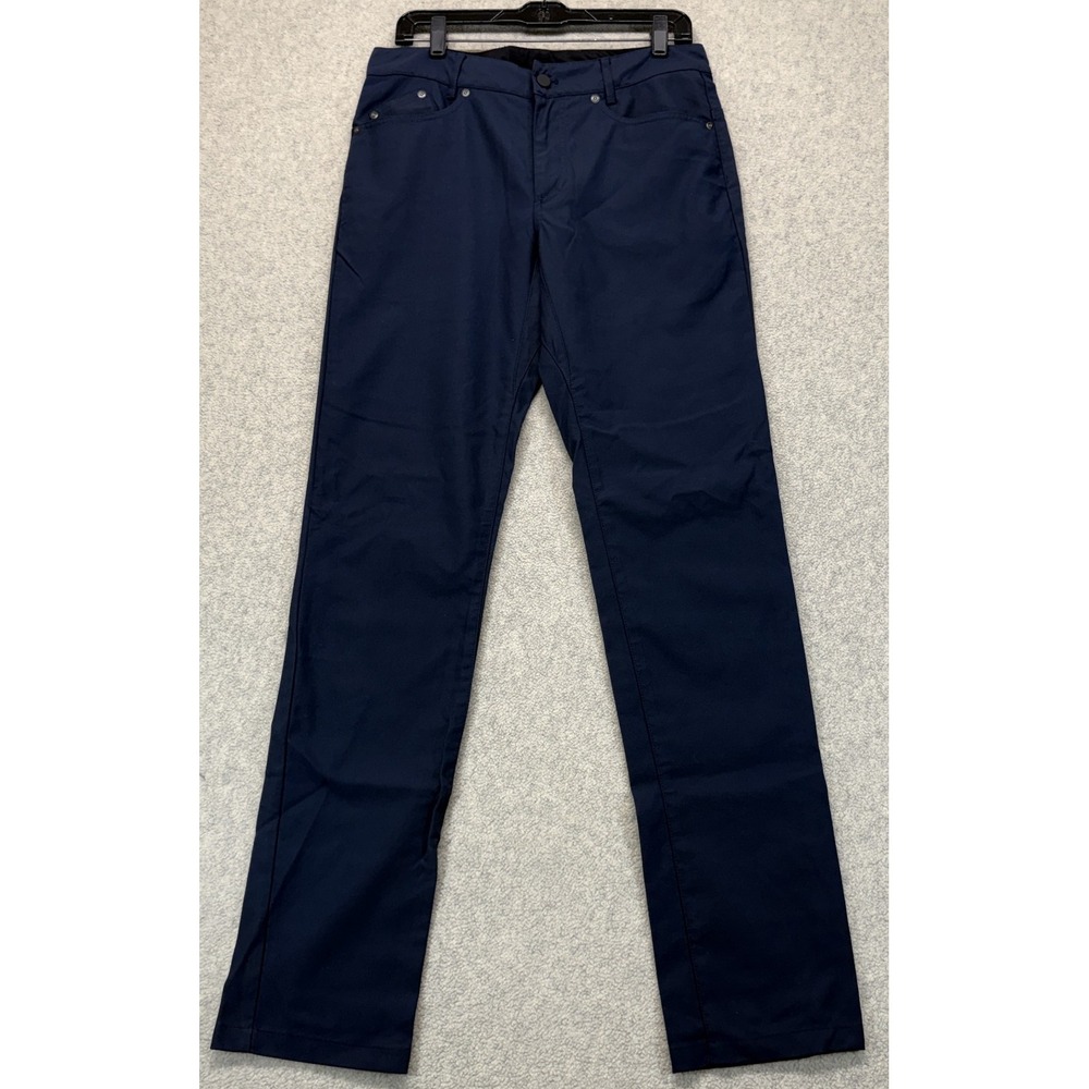 Outlier Mens Chino Pants Navy Blue Straight Leg Flat Front Comfort Stretch 31